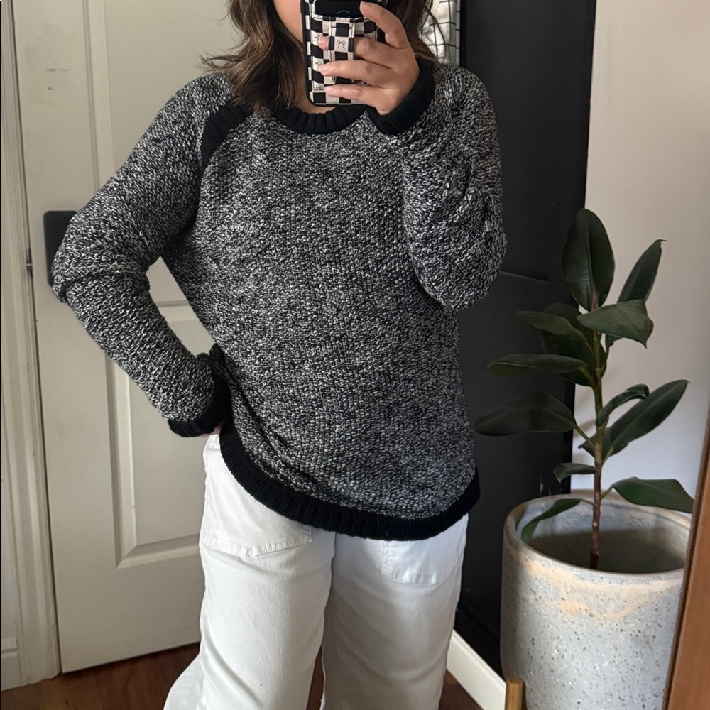 Lululemon Passage Wool Sweater. Size L Black Angel Wing - Picture 8 of 12
